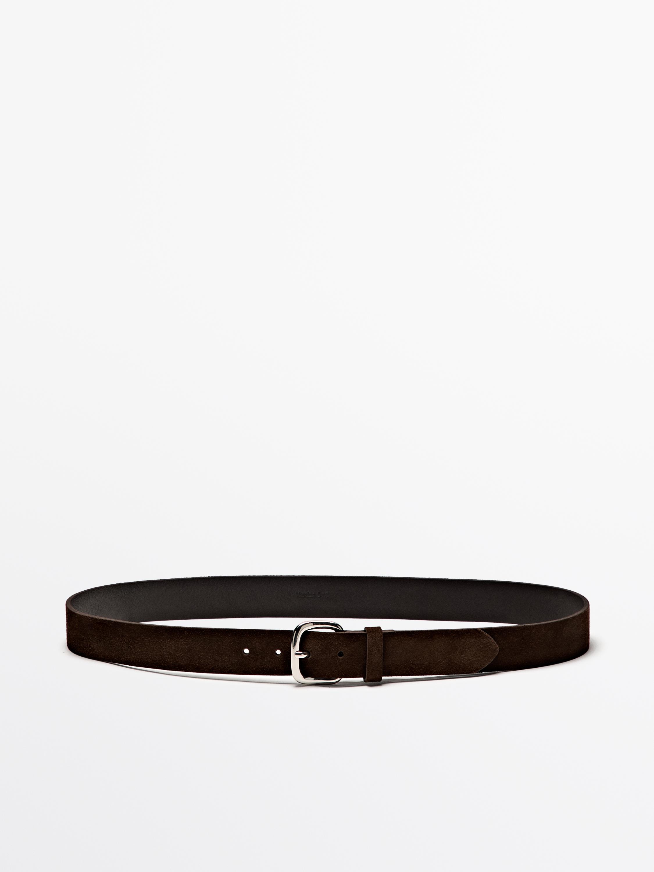 Plush nappa leather belt